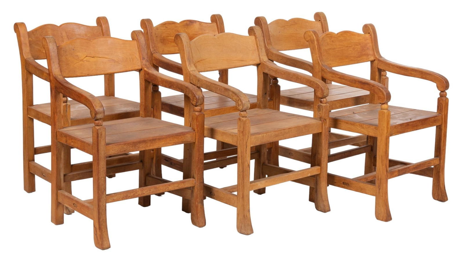 Set of (6) Ranch Style Dining Chairs (1 of 5)
