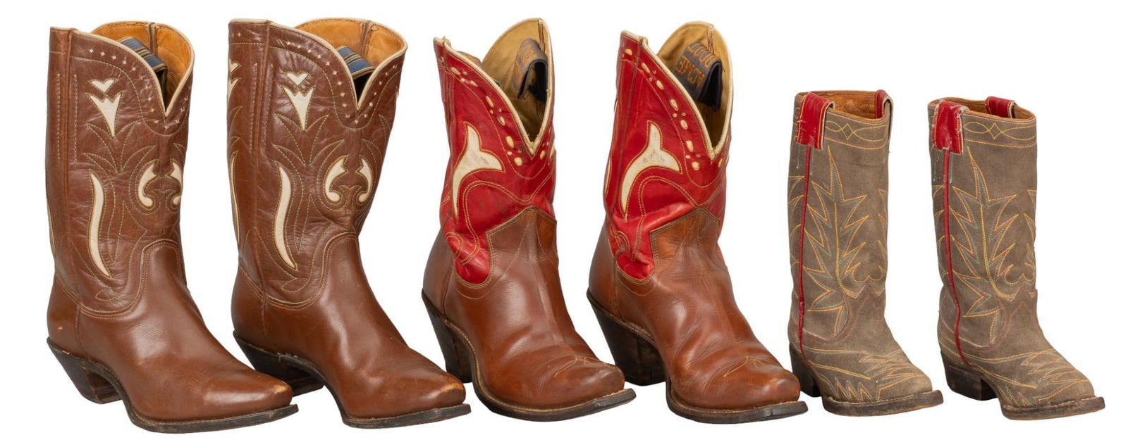 (3) Pairs of Vintage Cowboy Boots (1 of 7)