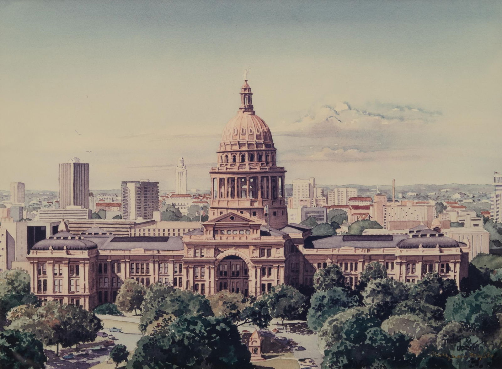 Mary Doerr, "State Capitol at UT Austin", 1988 (1 of 5)