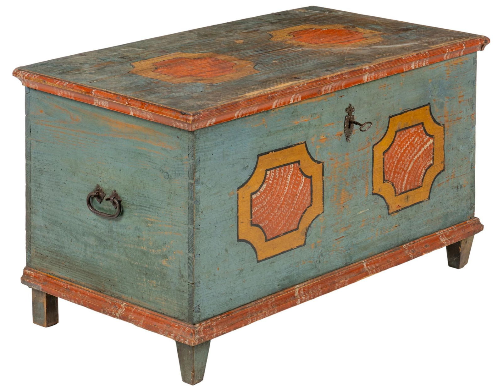 Painted Wedding Chest (1 of 9)