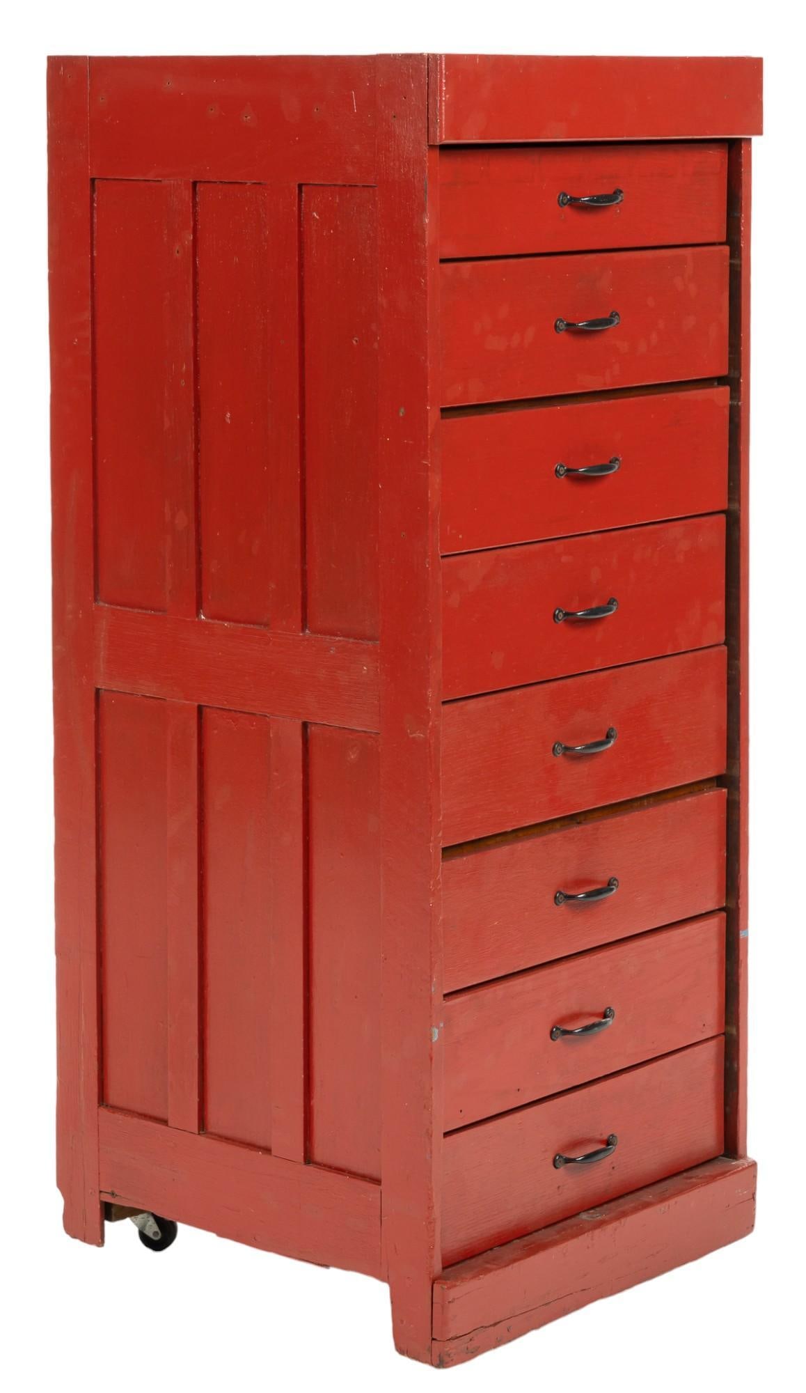 Painted Industrial Style Cabinet (1 of 5)