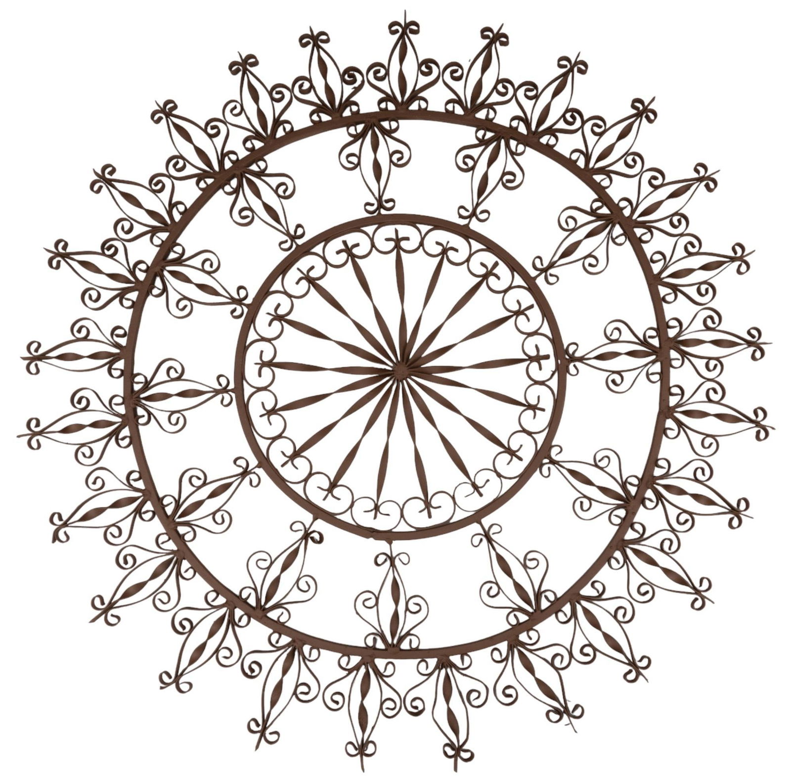 Wrought Iron Radial Scroll Wall Decor (1 of 5)