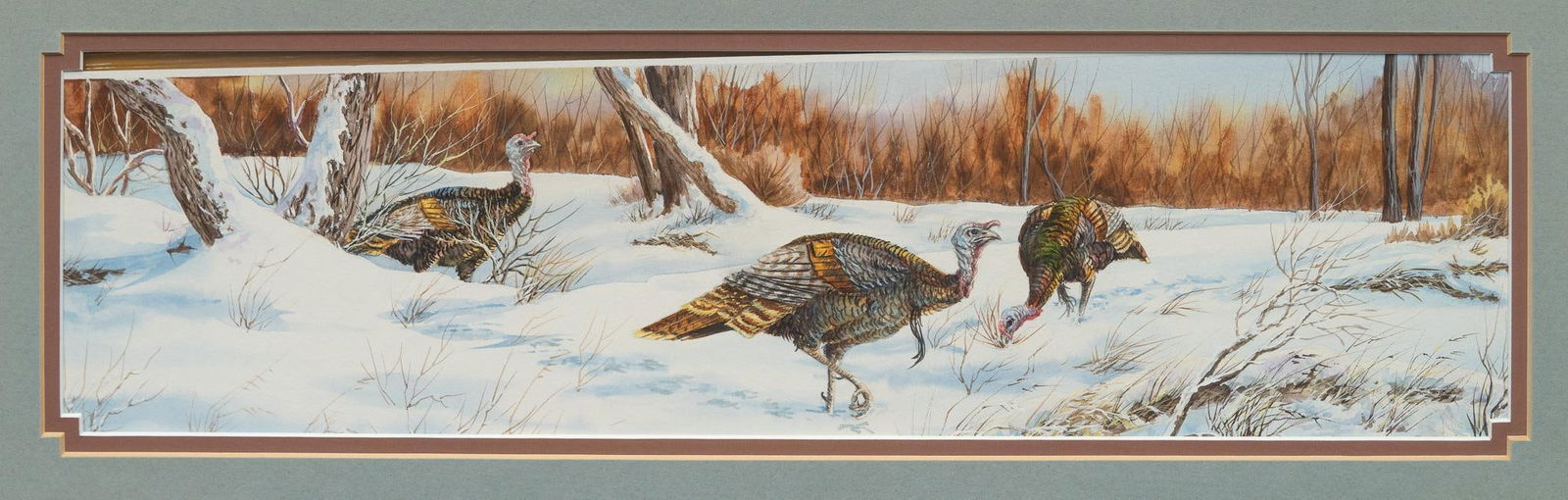 Mary Selfridge, Turkeys in Snowy Landscape (1 of 4)