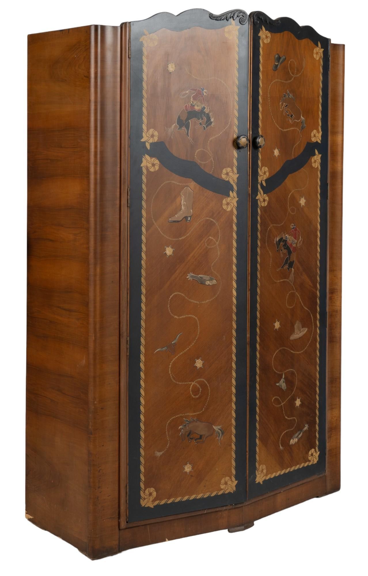 Painted Art Deco Ronson Craftsman Armoire (1 of 8)