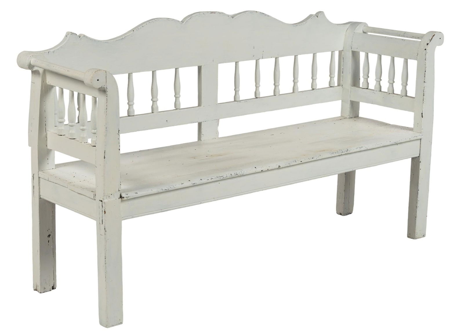 Painted Wood Bench (1 of 5)