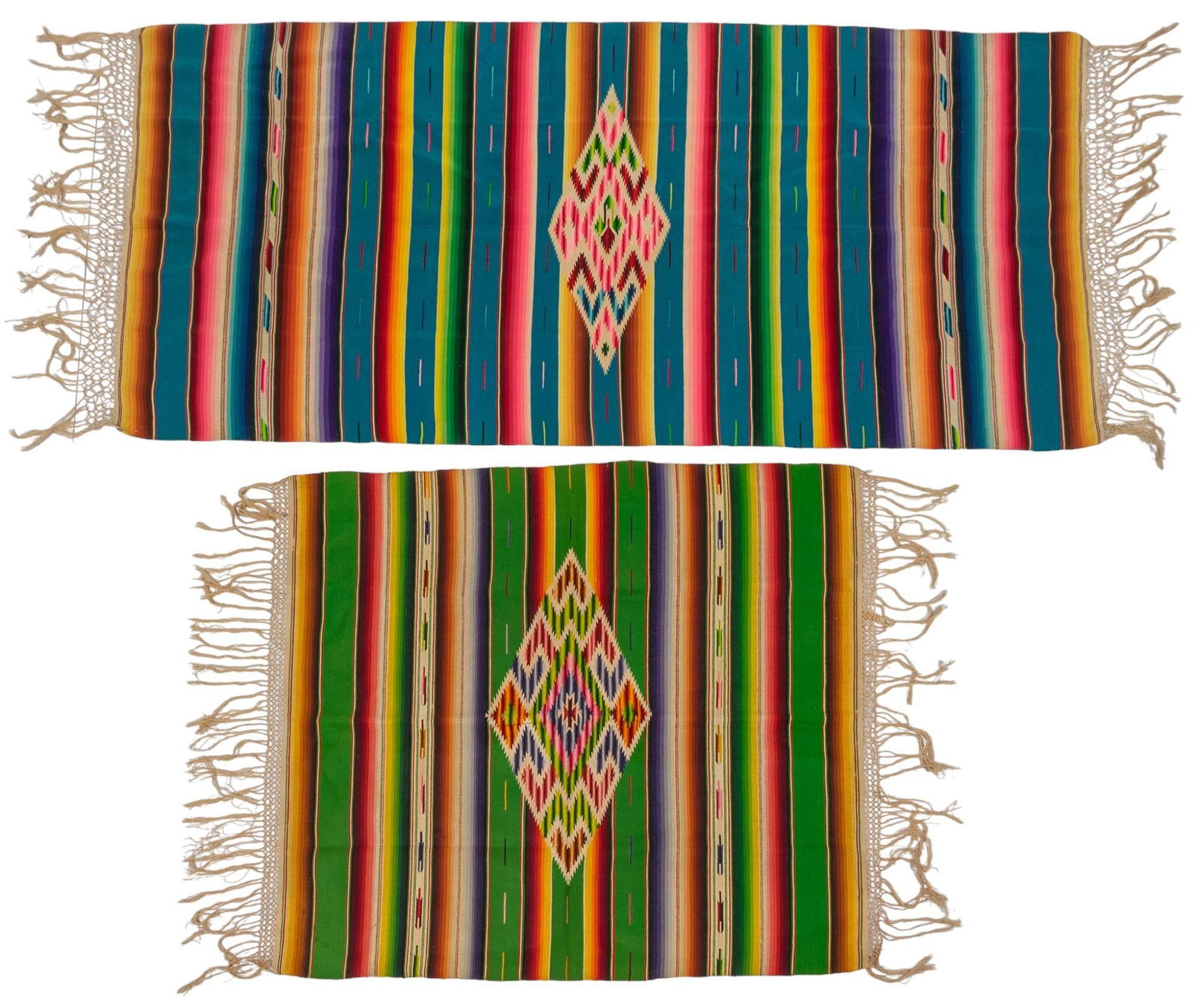 Pair of Saltillo Serape Blankets (1 of 5)