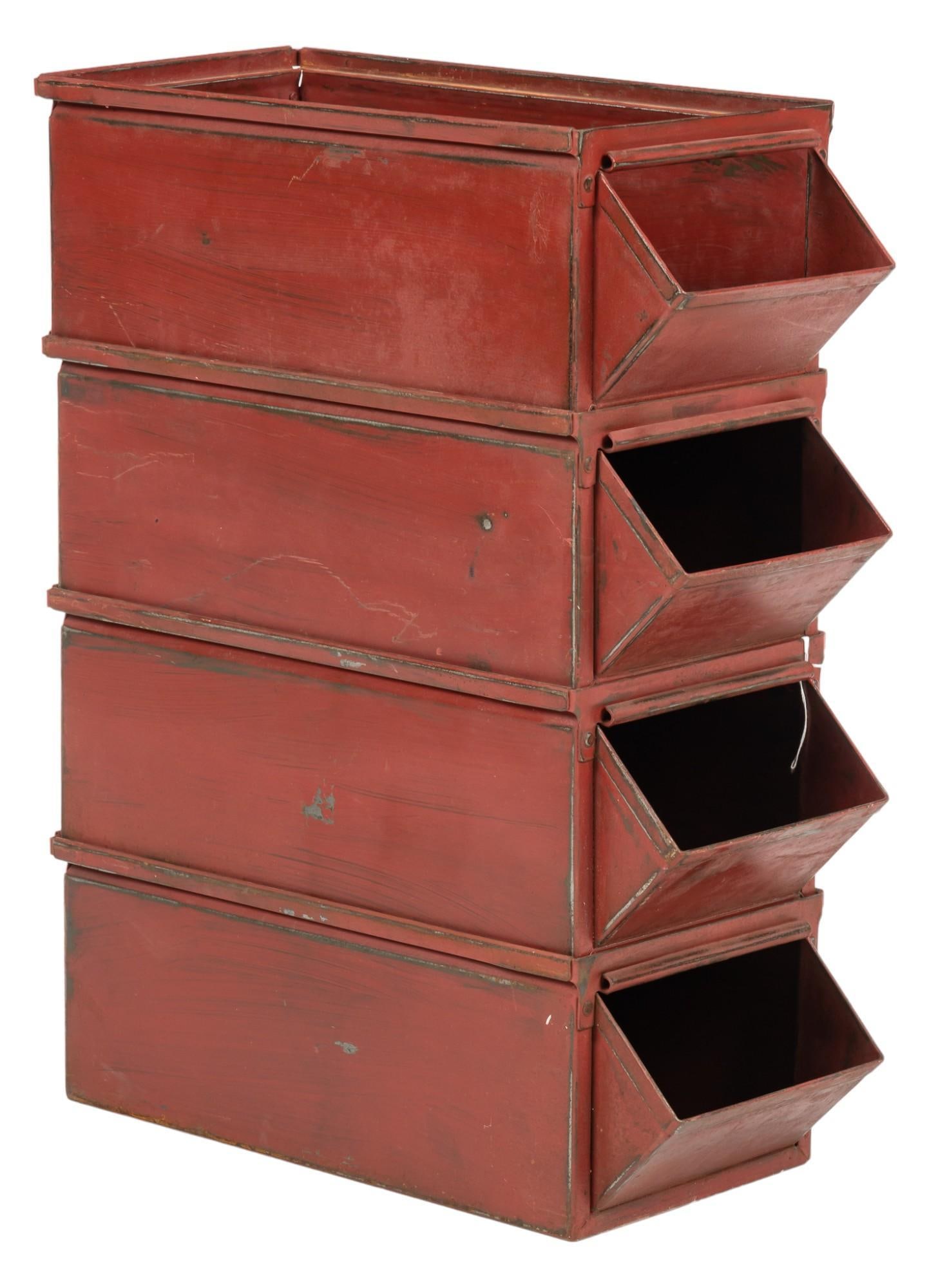(4) Stacking Storage Bins (1 of 5)