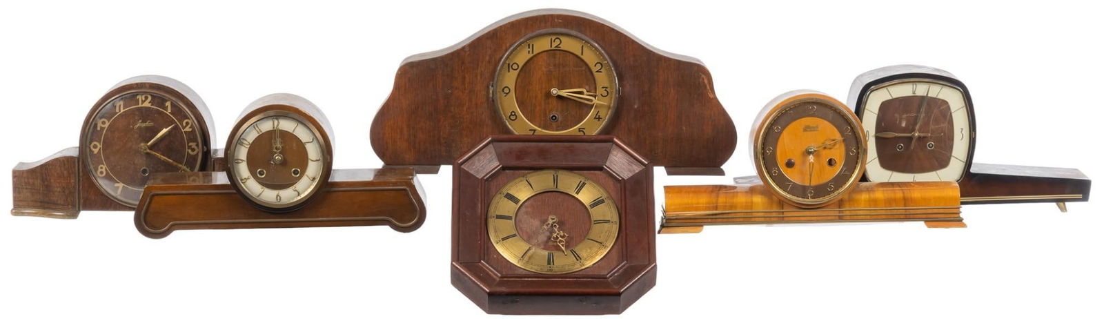 Collection of (6) Vintage Mantel Clocks (1 of 6)