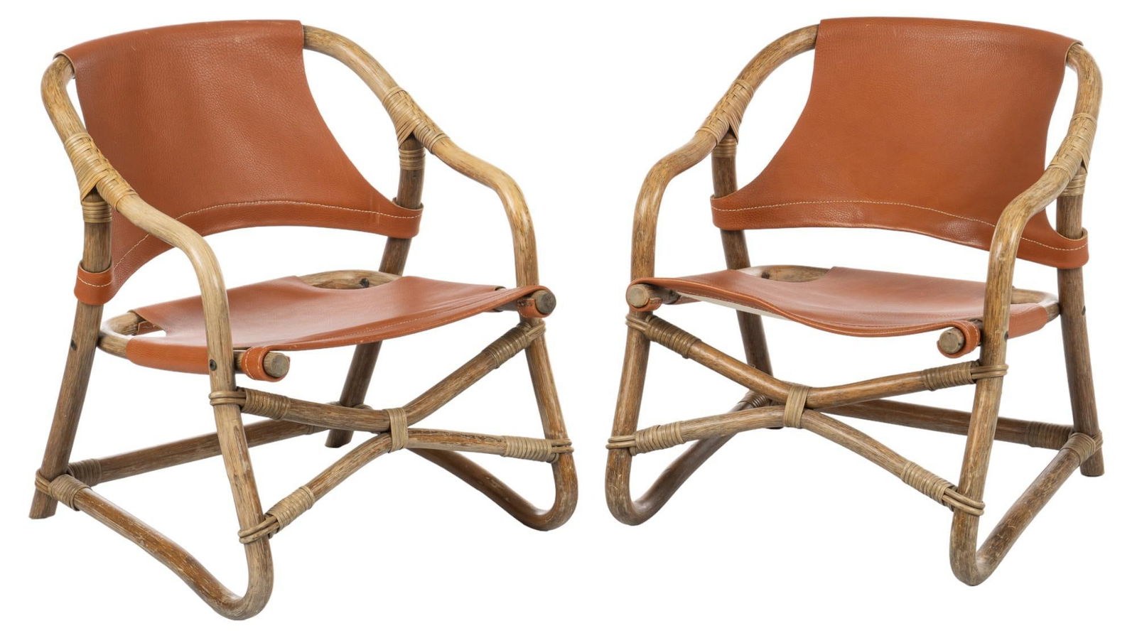 Pair of Danish Mid-Century Bamboo Arm Chairs (1 of 9)