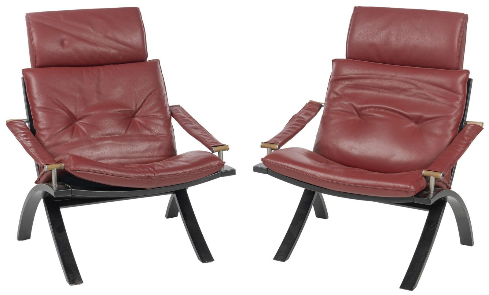 Pair of Danish Mid-Century Leather Lounge Chairs (1 of 12)