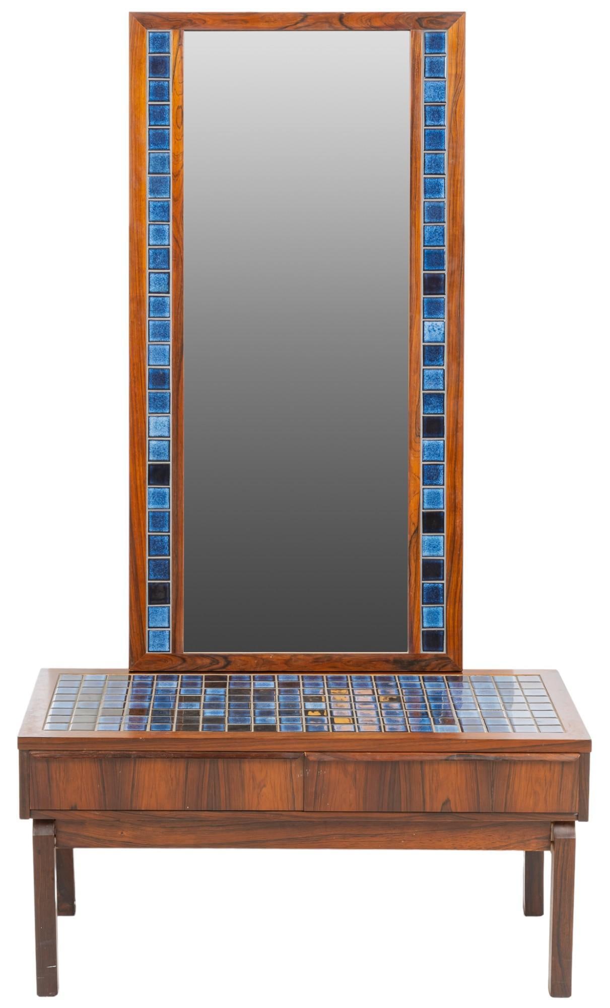 Danish Mid-Century Entry Table and Mirror (1 of 6)