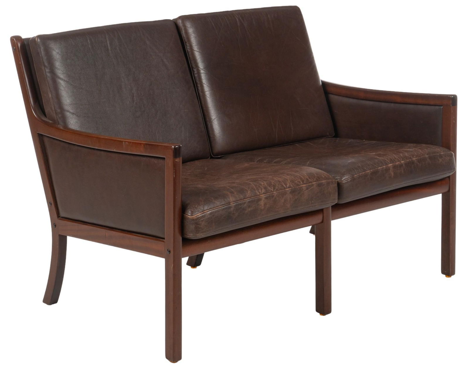 Mid-Century Leather Sofa (1 of 8)