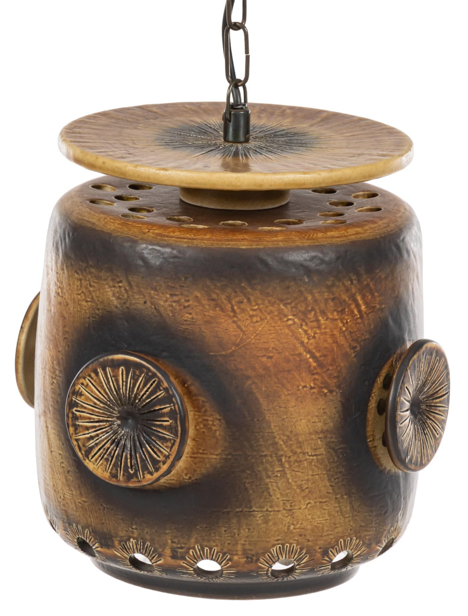 Danish Mid-Century Ceramic Pendant Lamp (1 of 6)