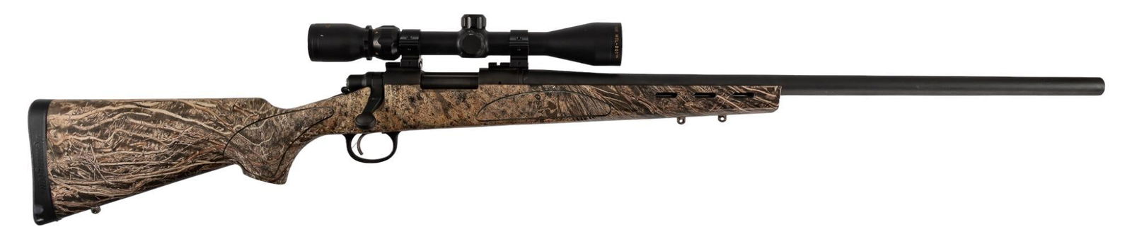 Remington 700 308 Win Bolt Action Rifle: Serial: G6872102 Manufacturer: Remington Model: 700 Caliber: 308 Win Barrel length: 26 in OAL: 45.5 in Condition: Very Good: camouflage polymer stock has very light handling marks; barrel & receiv