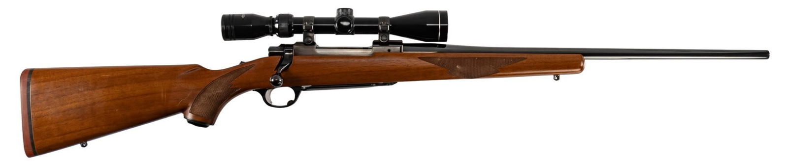 Ruger M77 270 Win Bolt Action Rifle: Serial: 772-13436 Manufacturer: Sturm, Ruger & Co. Model: M77 Caliber: 270 WIN Barrel length: 22 in. OAL: 43 in. Condition: Very Good; wood stock has some light marks & scratches; barrel &