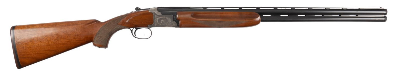 Winchester Model 101 XTR LW 20 Gauge O/U Shotgun: Serial: K273133E Manufacturer: Miroku-Japan / Winchester Model: 101 XTR Lightweight Caliber: 20 Gauge (mod./imp. cyl. chokes; screw in) Barrel length: 27 in. (3 in. chamber) OAL: 44.5 in. (14.125 in. 