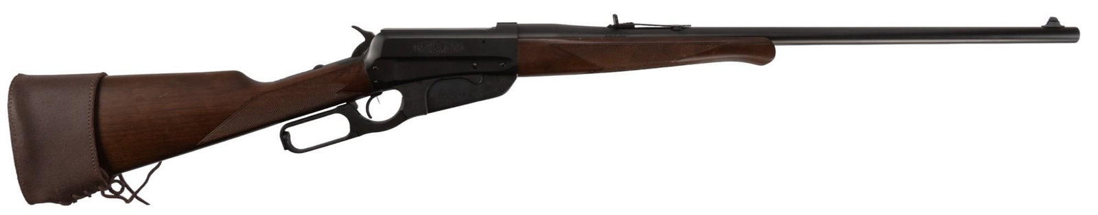 Winchester Model 1895 30-06 Lever Action Rifle: Serial: NF2189 Manufacturer: Miroku-Japan / US Repeating Arms Co. Model: 1895 Caliber: 30-06 Barrel length: 24 in. OAL: 43 in. Condition: Good; wood stock has some light handling marks & dings; ba