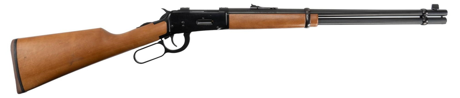Mossberg 464 30-30 Win Lever Action Rifle: Serial: LA048652 Manufacturer: Mossberg Model: 464 Caliber: 30-30 Barrel Length: 20 in. (fixed mod) OAL: 38 in. Condition: Very Good: wood stock & forend have light handling marks; receiver & 