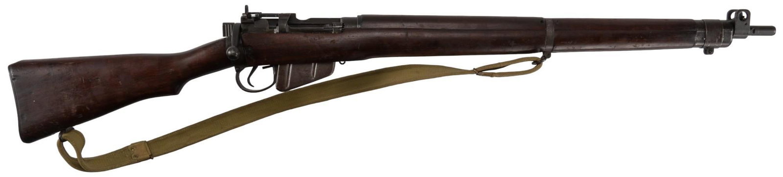 Post War Long Branch Enfield No.4 MK 1* 303 British Rifle: Serial: 94L0095 Manufacturer: Long Branch-Canada / Century Arms import (c. 1950) Model: No.4 MK 1* Caliber: 303 British Barrel length: 25 in. OAL: 44 in. Condition: Fair-Good; wood stock has wear &
