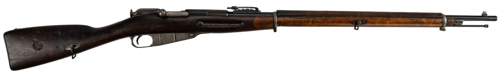 Finnish Capture Izhevsk Mosin-Nagant M1891 7.62x54R Rifle: Serial: 24796 Manufacturer: Izhevsk Arsenal (c. 1915) / VKT Arsenal-Finland (c. 1942) / Century Arms import Model: Finnish M91 Caliber: 7.62x54R Barrel length: 32 in. OAL: 51.5 in. Condition: Good; m