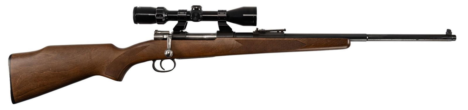 Sporterized Chilean Mauser 95 7x57 Bolt Action Rifle: Serial: F160 Manufacturer: Ludwig Loewe-Germany Model: Mauser 95 Caliber: 7x57 Mauser Barrel length: 22 in OAL: 43 in Condition: Very Good: wood stock has very light handling marks; barrel & recei