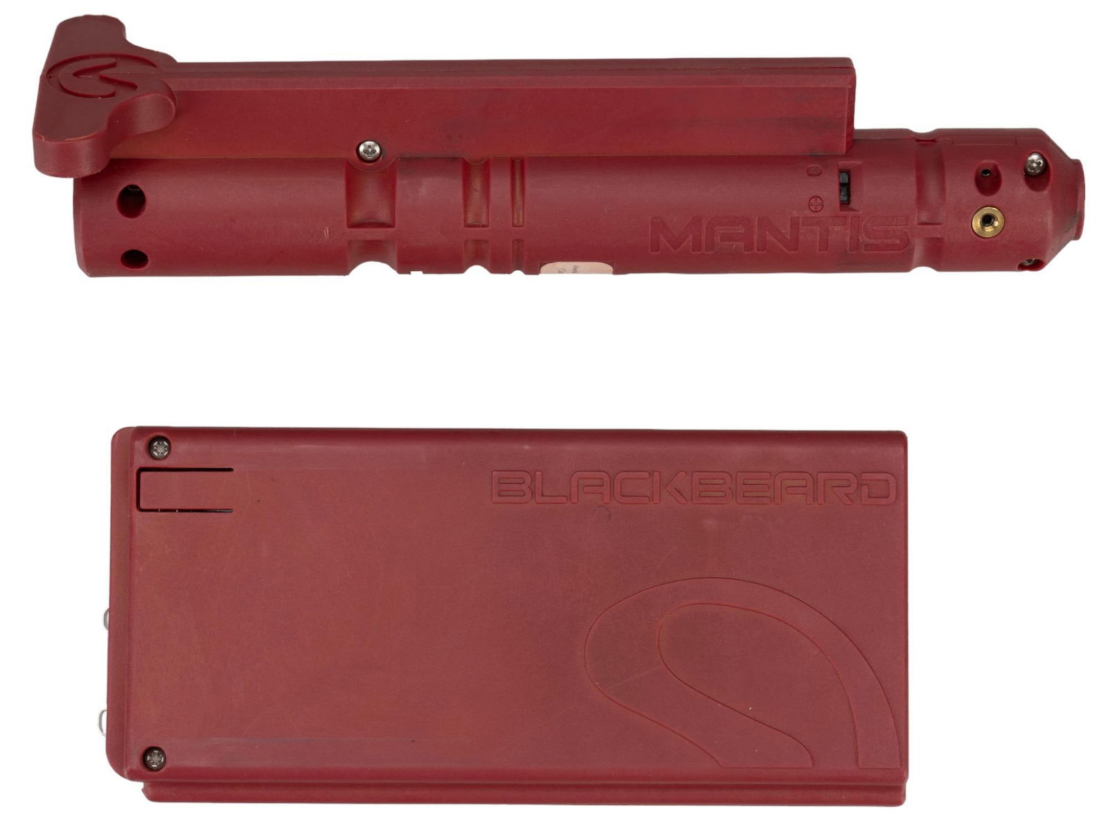 Mantis Blackbeard AR Laser Training Tigger Reset System: Includes: 1- Mantis Blackbeard laser training trigger resetting system; red laser Condition: Excellent- new in wrap Provenance: Collection from now closed South Texas Guns in San Antonio, Texas Ship