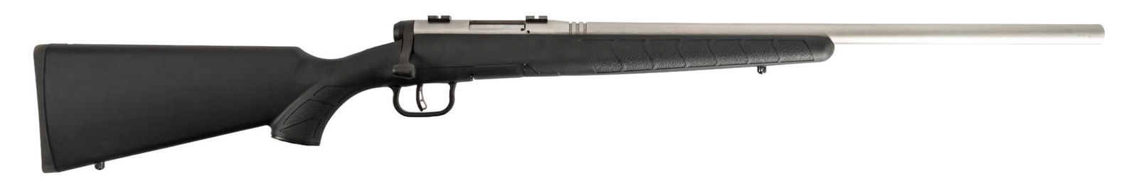 Savage B-Mag 17 WSM Bolt Action Rifle: Serial: J449255 Manufacturer: Savage Arms Co. Model: B-Mag Caliber: 17 WSM Barrel length: 22 in. OAL: 40.75 in. Condition: Very Good; synthetic stock has light handling marks; barrel & receiver ha