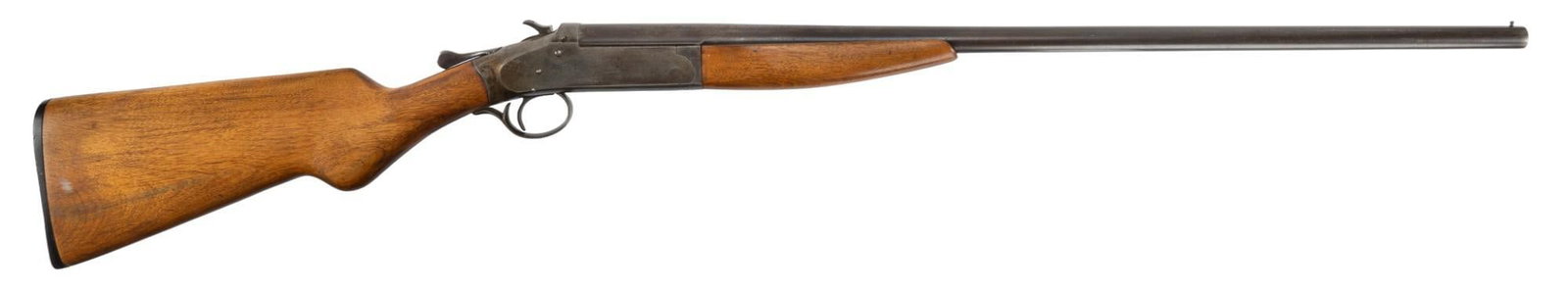 Iver Johnson Excel 20 Gauge Single Shot Shotgun: Serial: 69447XC Manufacturer: Iver Johnson Model: Excel Caliber: 20 Gauge (cylinder bore) Barrel Length: 28 in. (2.75 in. chamber) OAL: 44 in. Condition: Fair; wood stock has moderate handling marks; 