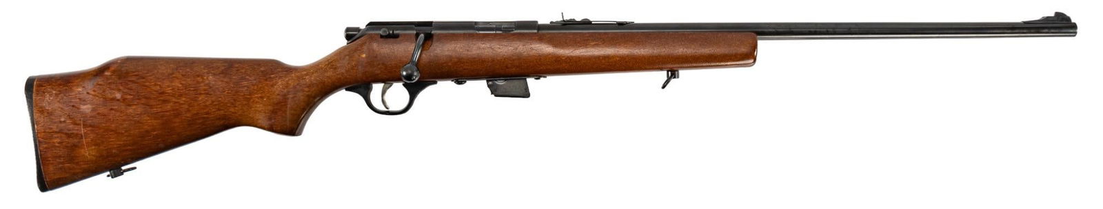 Marlin Glenfield Model 25 22 LR Bolt Action Rifle: Serial: 20748562 Manufacturer: Marlin Model: 25 Caliber: 22 LR Barrel length: 22 in. OAL: 42 in. Condition: Very Good: wood stock has light handing marks; receiver & barrel have light handling