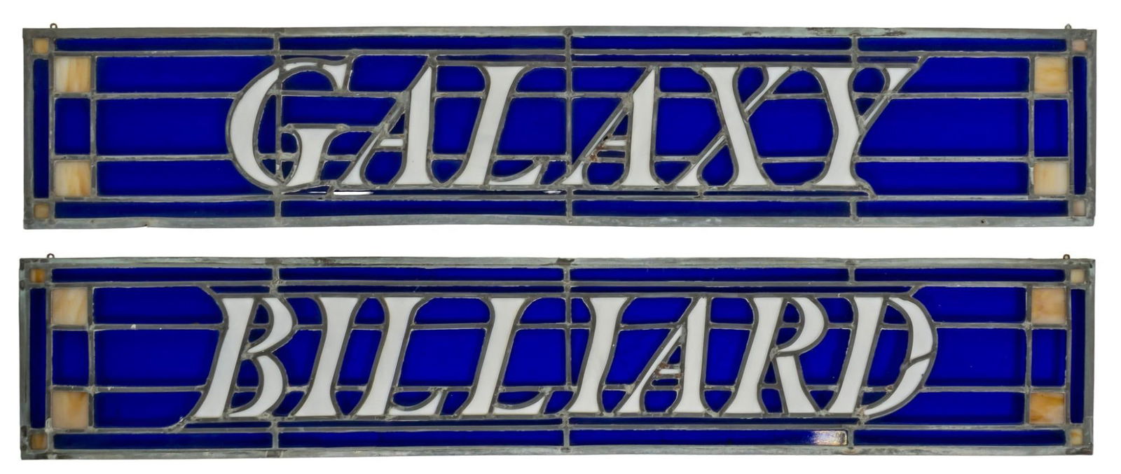 Vintage Galaxy Billiard Stained Glass Signs (1 of 3)