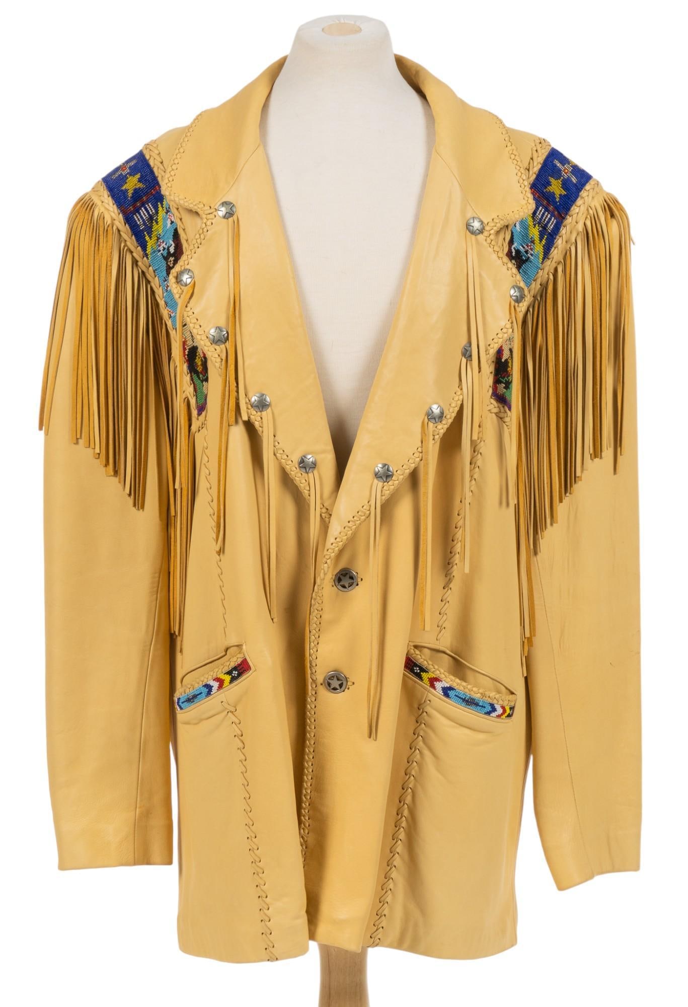 Tribe America Fringe and Beaded Leather  Jacket (1 of 15)