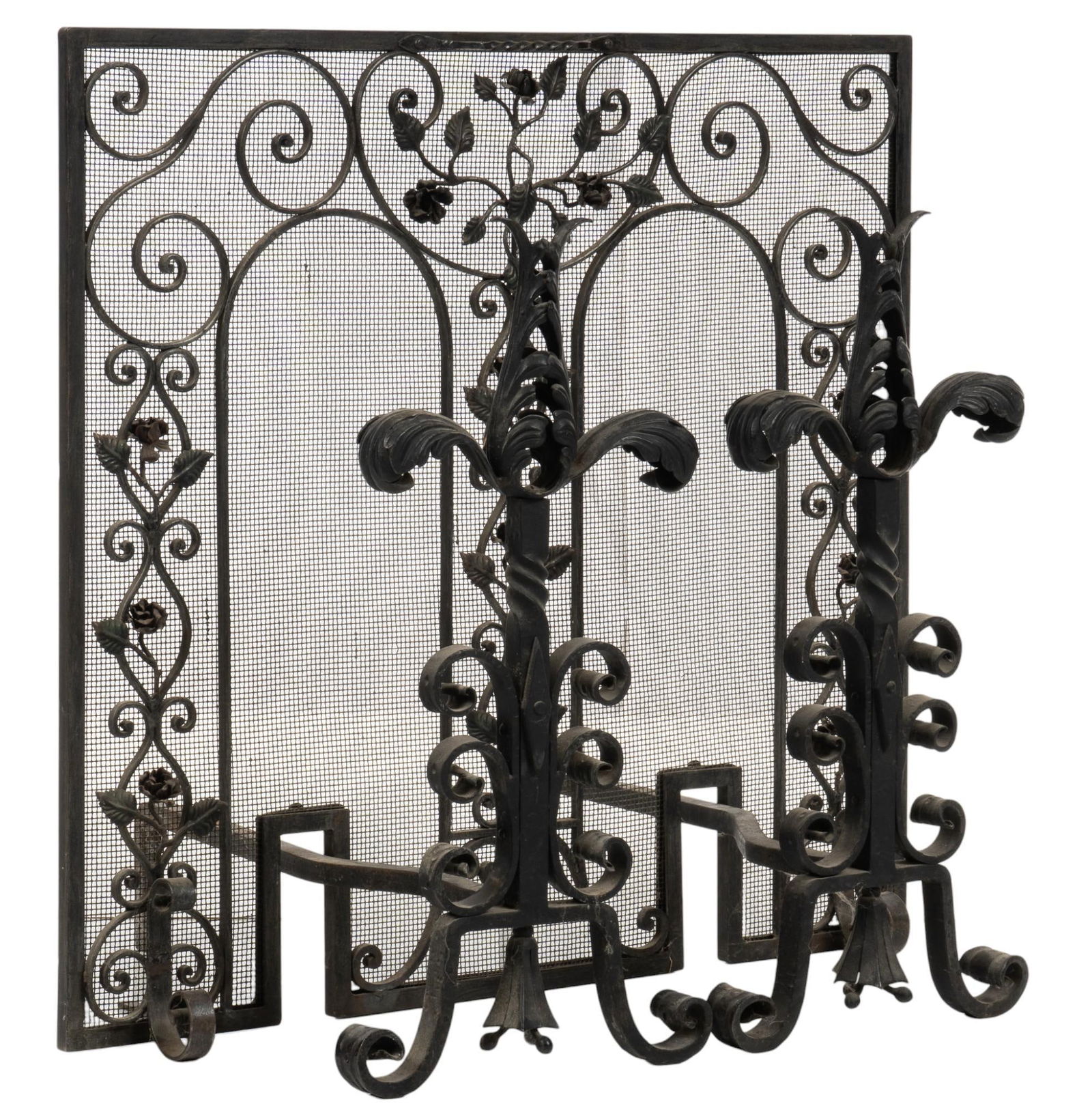 Fireplace Screen and Andirons (1 of 9)
