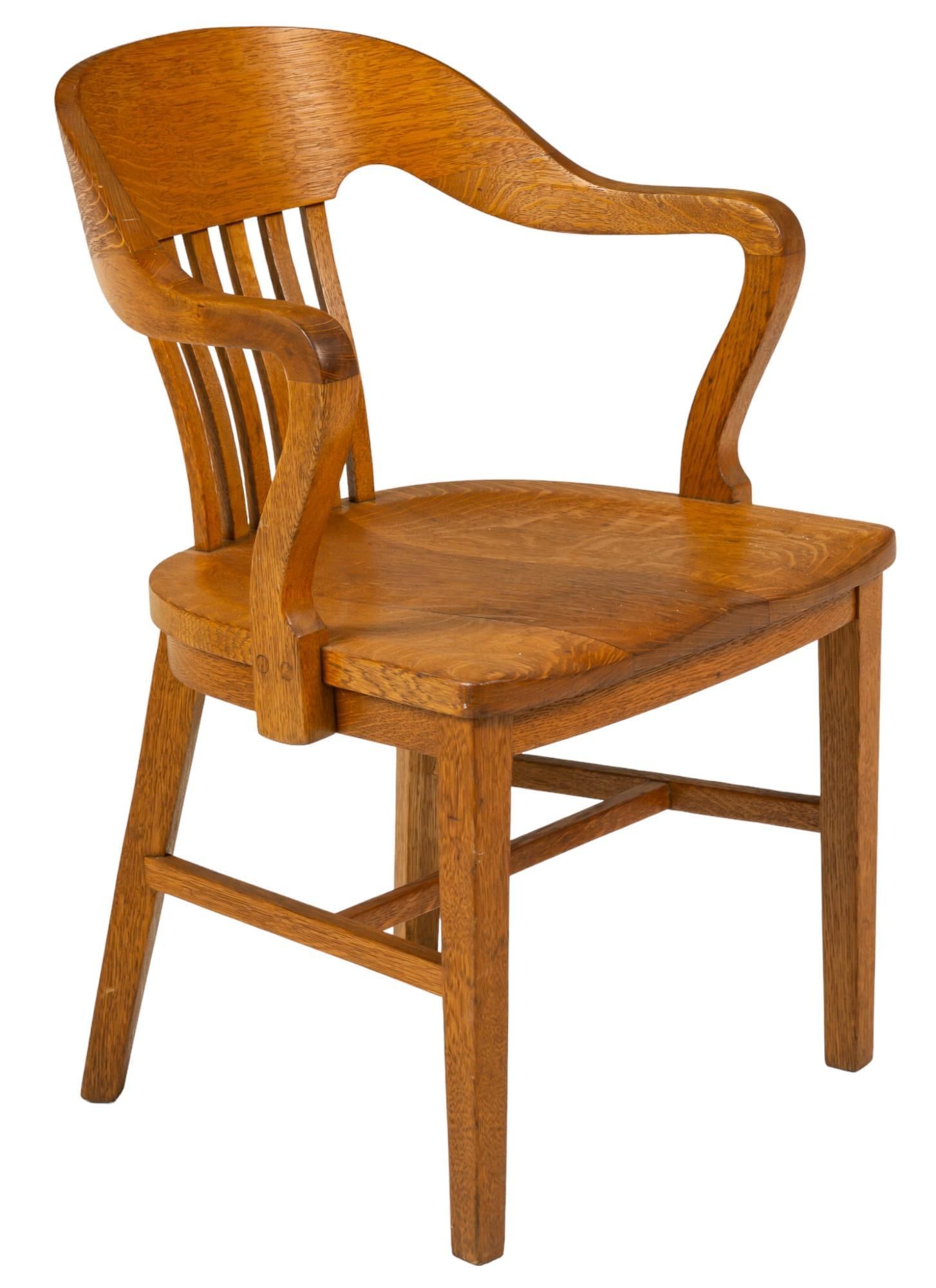 American Oak Office Chair (1 of 6)