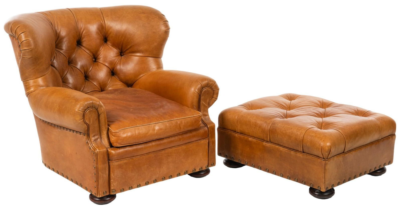 Leather Armchair with Ottoman (1 of 10)