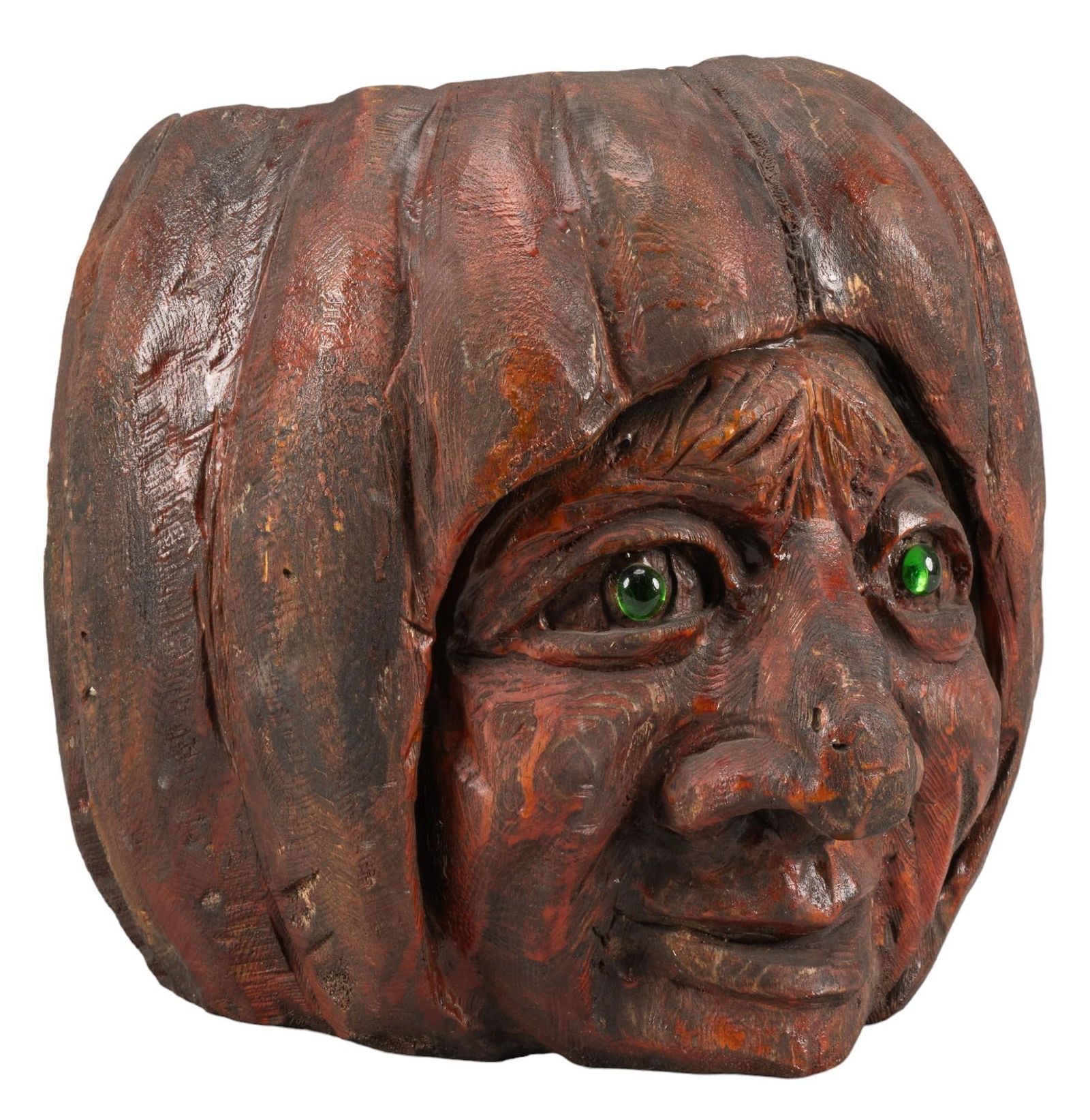 Large Carved Head Sculpture (1 of 8)