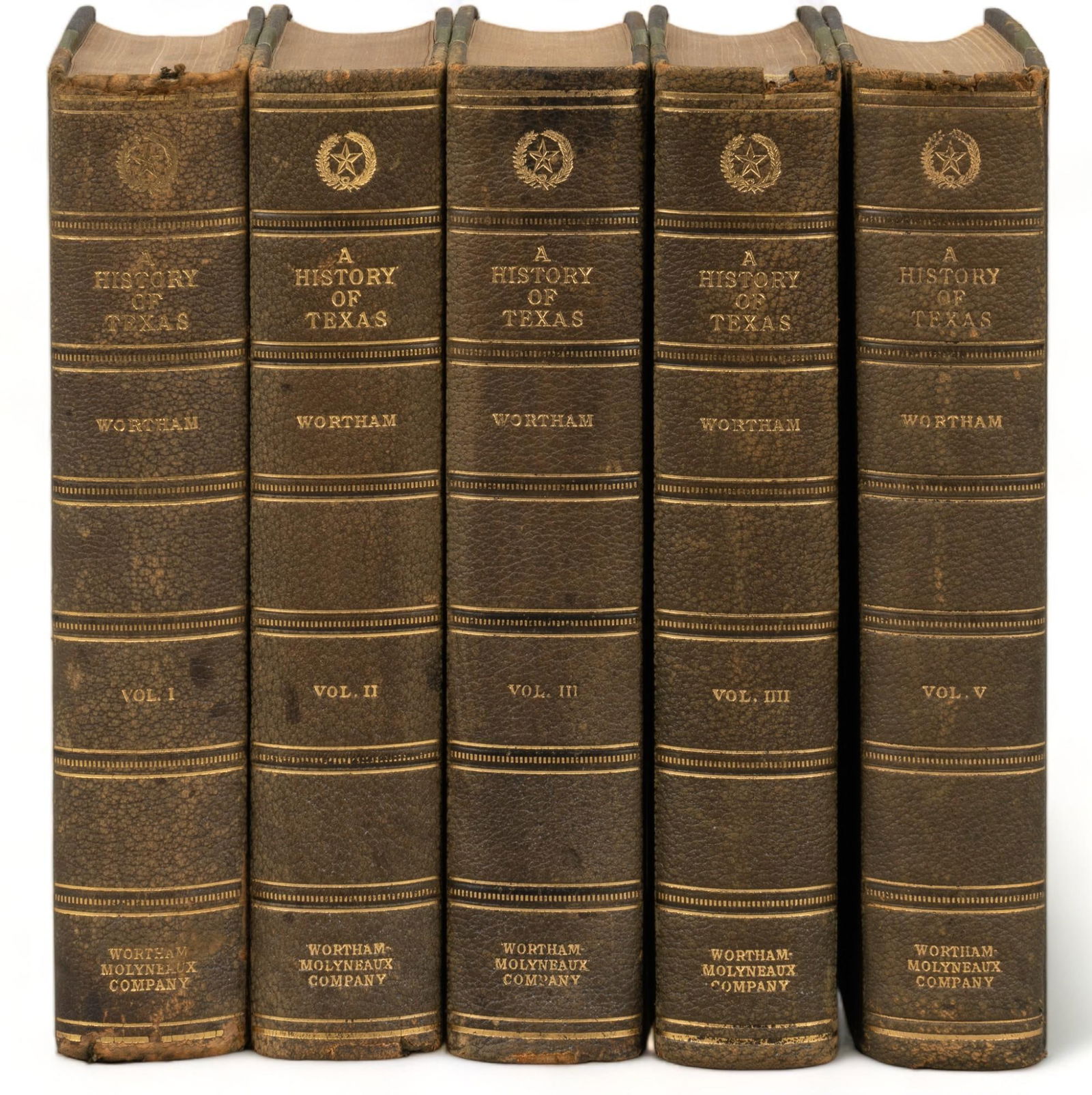 Wortham 5 Vol. Texas History books (1 of 8)