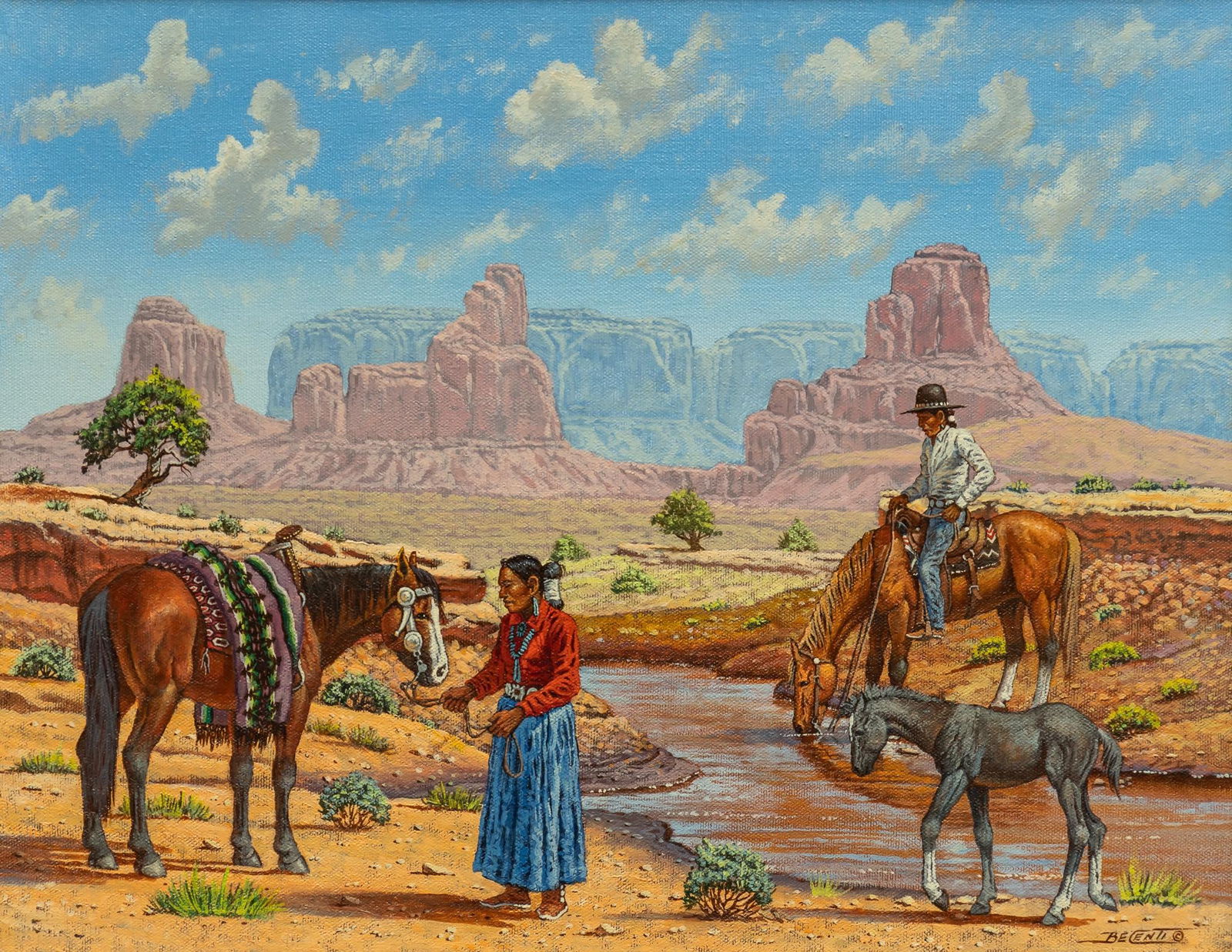 Robert Becenti, Jr., Watering the Horses (1 of 4)