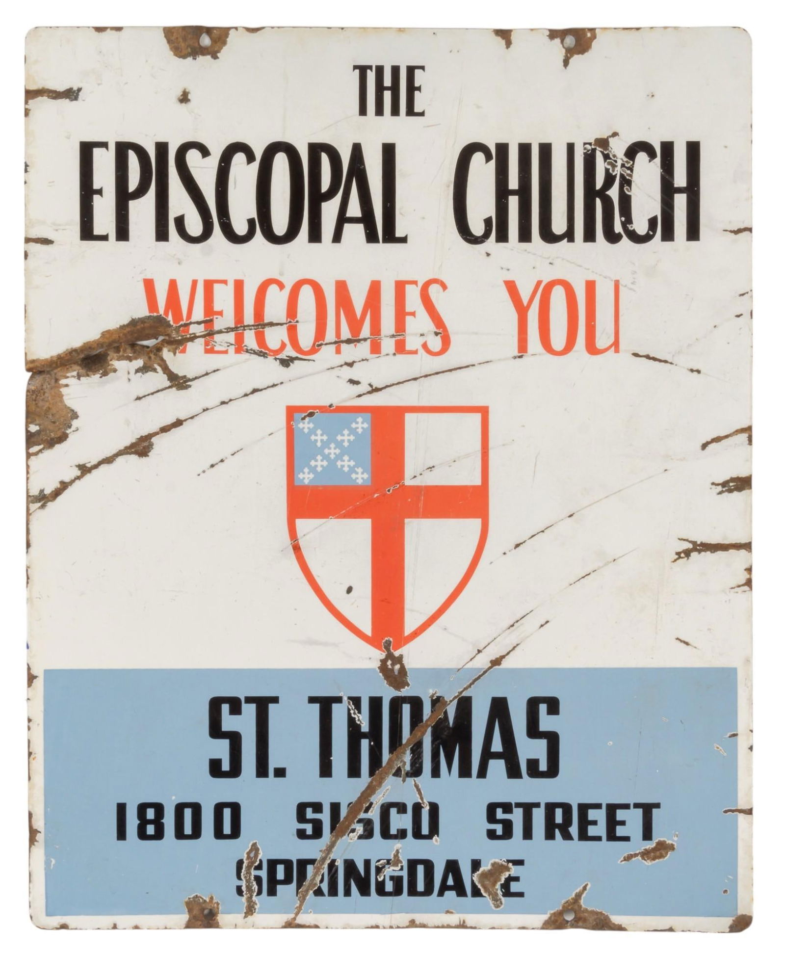 Vintage The Episcopal Church, St. Thomas Sign (1 of 3)