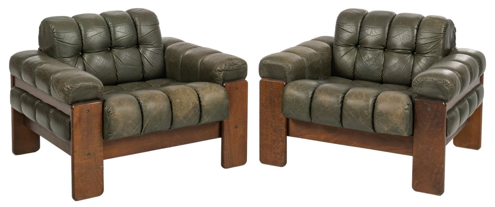 Pair of Vintage Leather Armchairs (1 of 9)