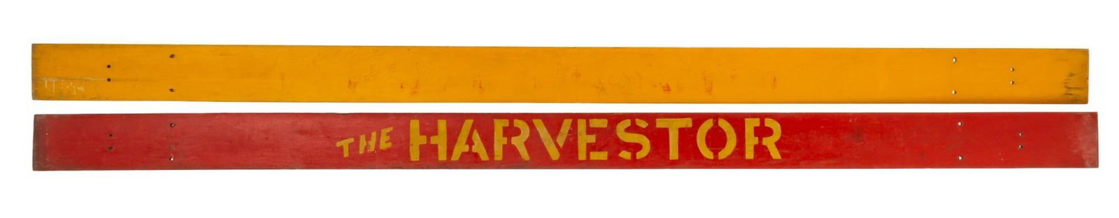 Pair of The Harvestor Wood Signs (1 of 4)