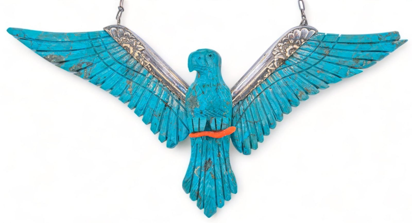R. Pluta, Turquoise & Sterling Silver Eagle Pendant (1 of 8)