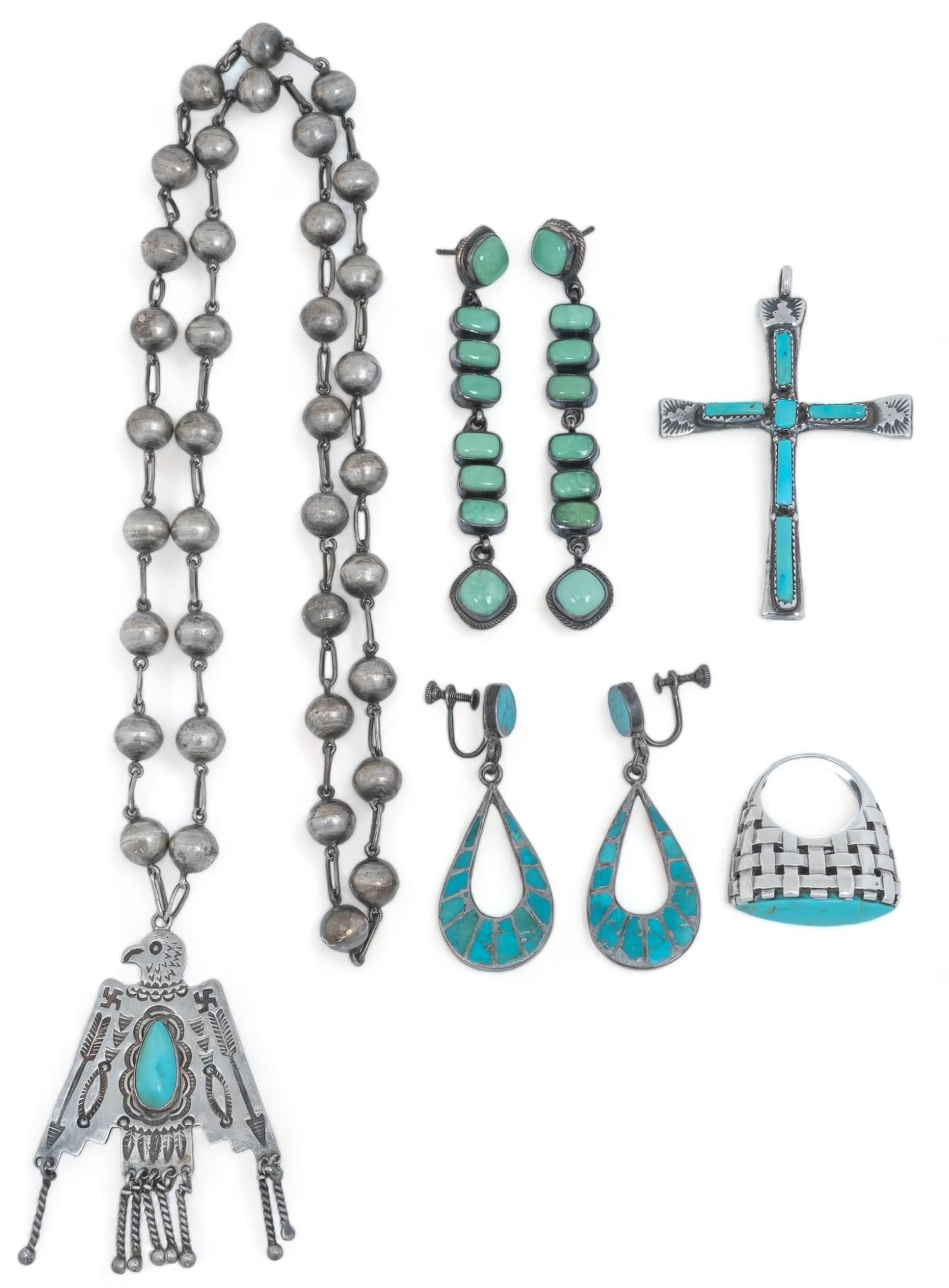 Collection of Sterling (7)Silver and Stone Jewelry (1 of 10)