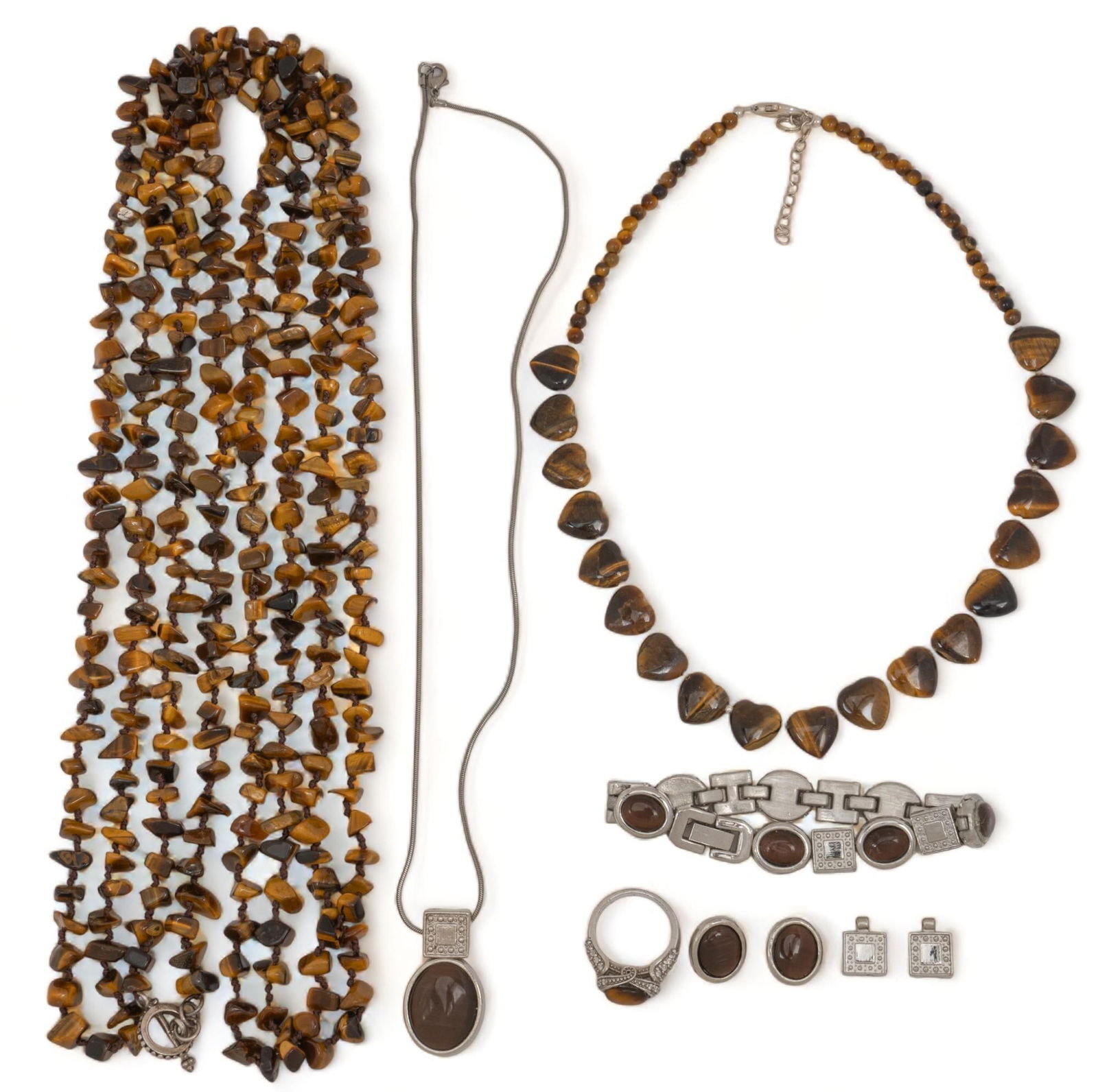 Collection of (6) Tiger's-Eye Jewelry (1 of 10)