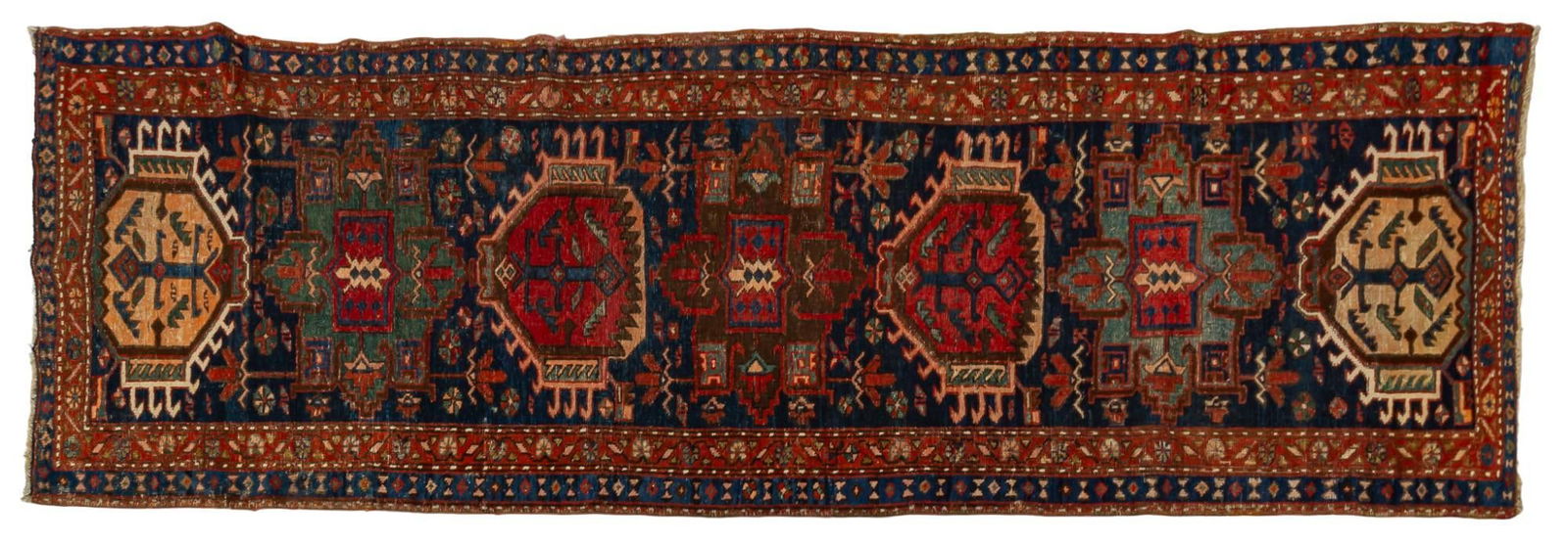 Antique Persian Heriz Runner Rug, 10 ft. 9 in. x 3 ft. 9 in. (1 of 3)
