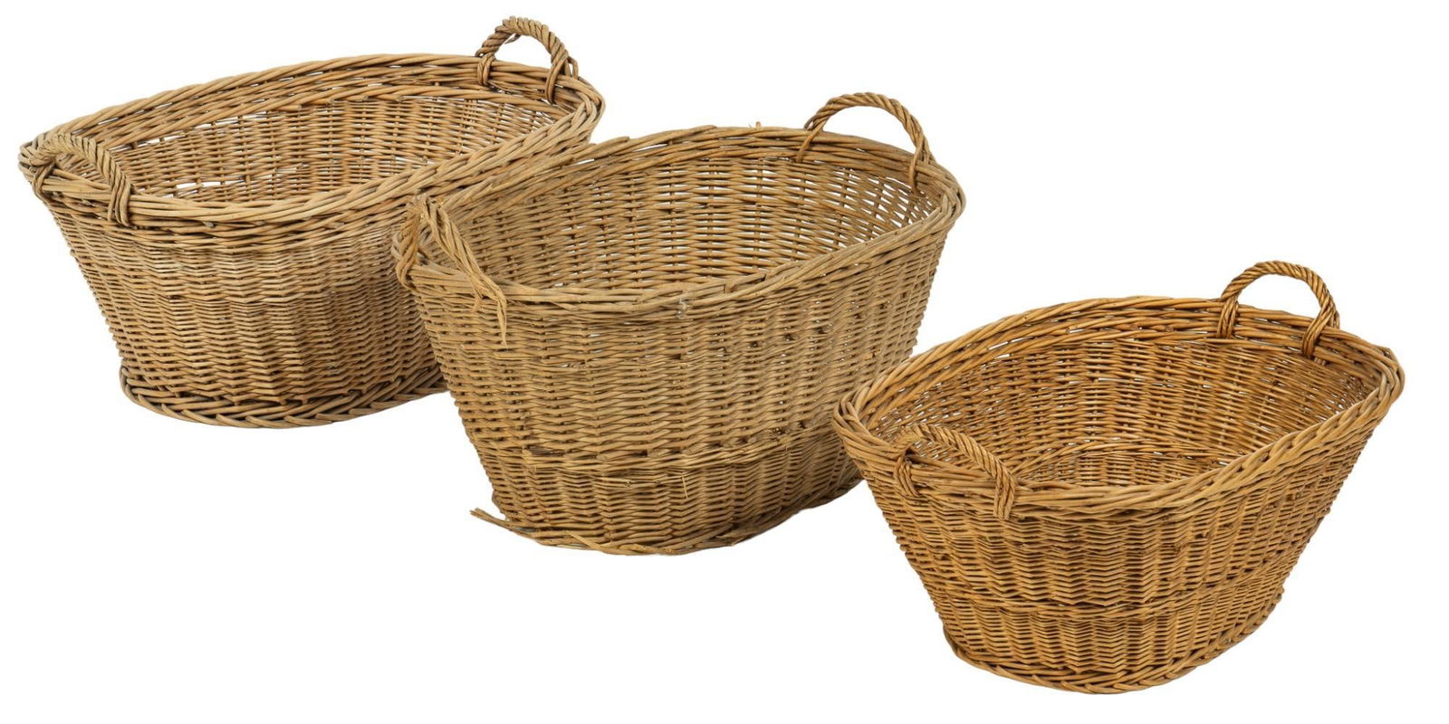 (3) Vintage Wicker Baskets (1 of 5)