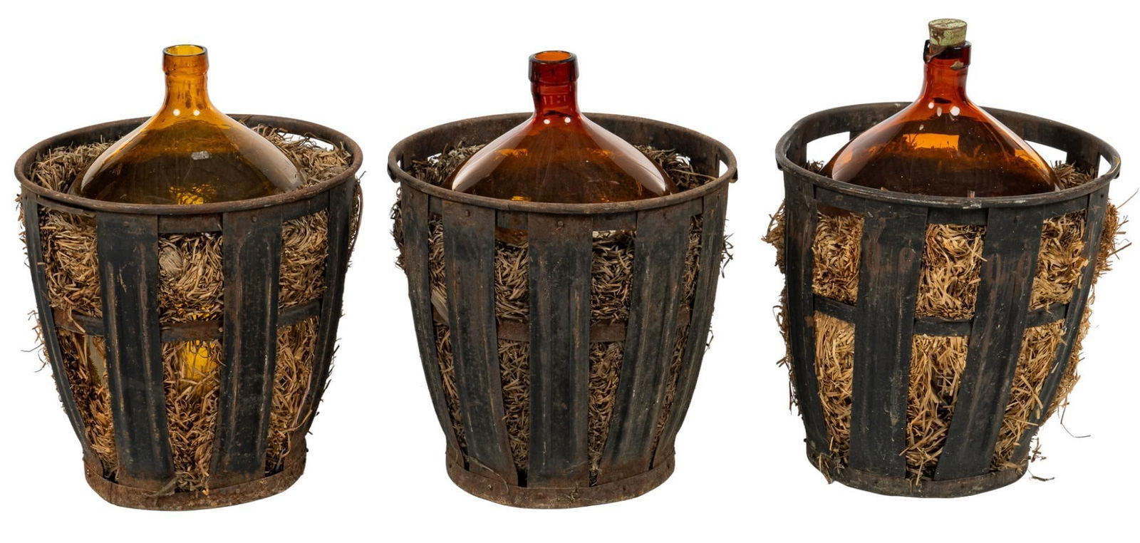 Set of (3) Carboys in Baskets (1 of 5)