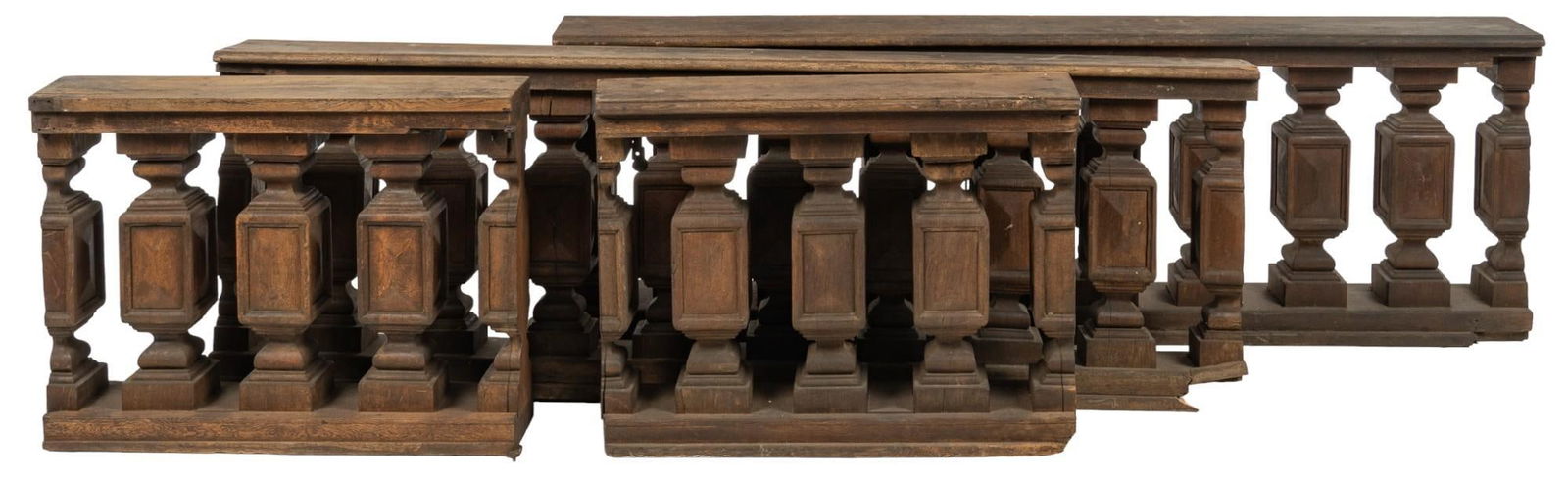 (4) Carved Wood Railings (1 of 7)