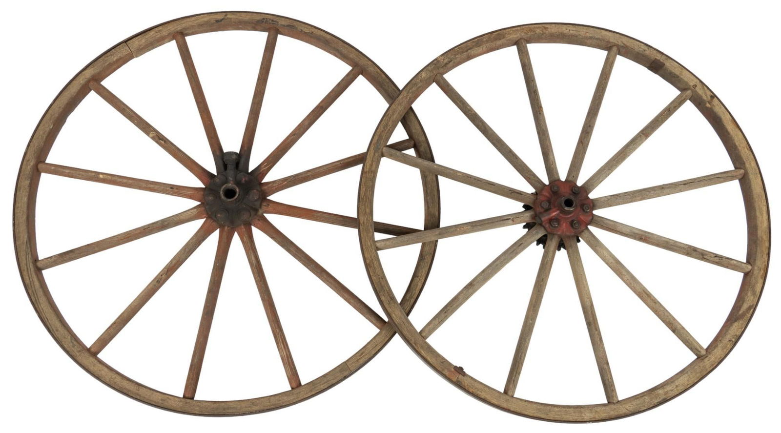 Pair of Vintage Wagon Wheels (1 of 7)