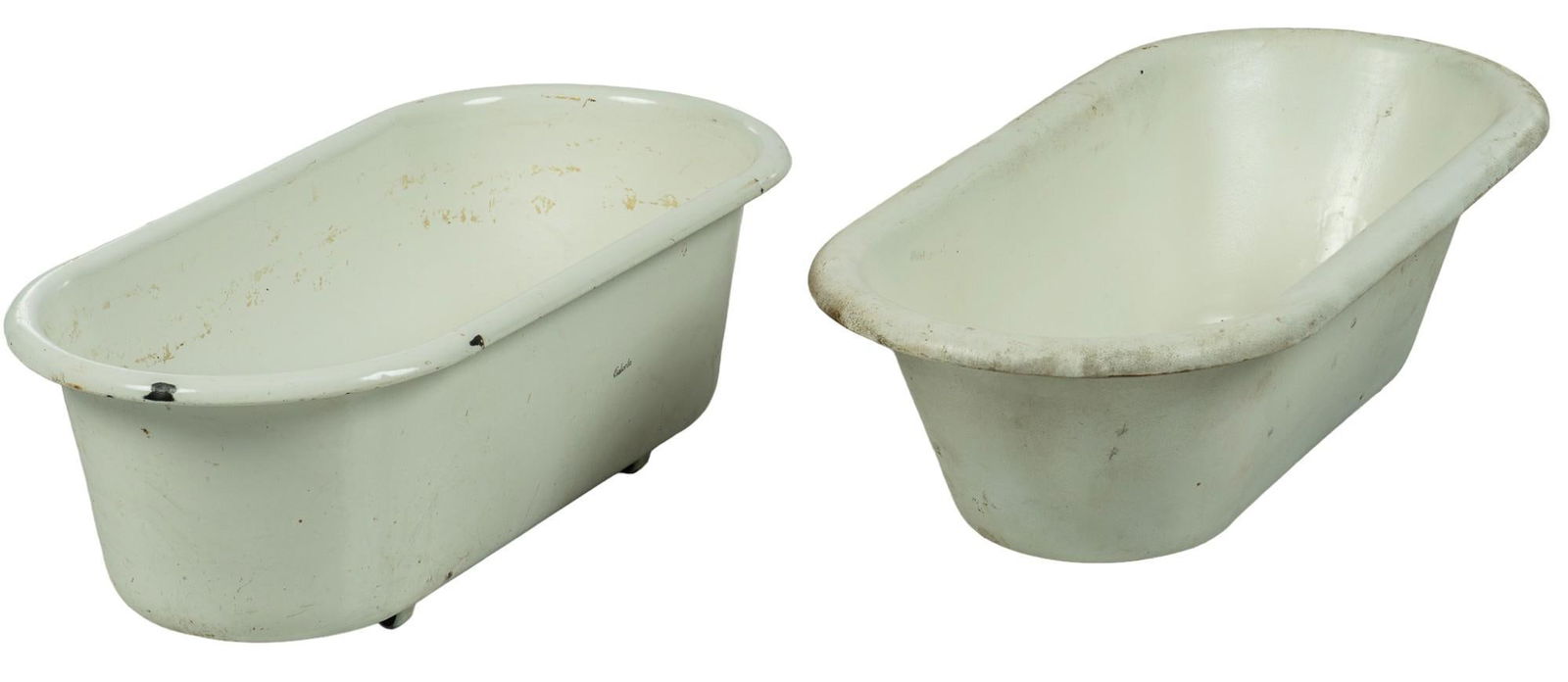 Pair of Enamel Washtubs (1 of 5)