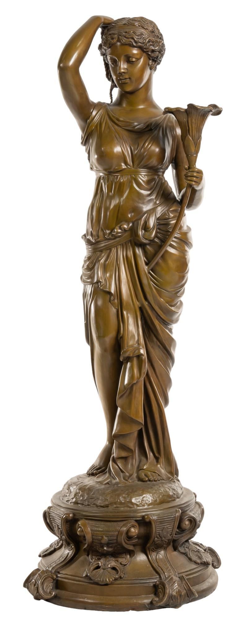 Large Art Nouveau Lamp (1 of 7)